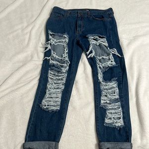 Fashion nova - ribbed boyfriend/mom jeans